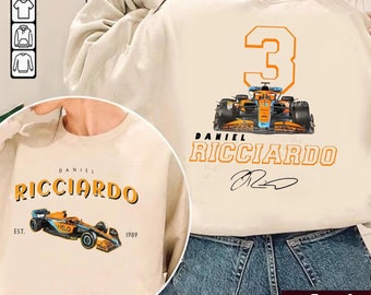 Sweat-shirt Formule 1 F1 Daniel Ricciardo recto-verso/ Chemise Ricciardo/ Pull Ricciardo F1/ Cadeau pour les fans