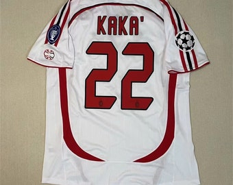 Camiseta final de la Liga de Campeones del AC Milan 2006-2007, camiseta de fútbol retro del Ac Milan, camiseta vintage del Ac Milan, camiseta del Ac Milan Kaká, amante de Kaká