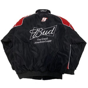 Nascar Budweiser Racing Jacket,NASCAR Racing Bomber Jacket F1,Racing Jacket,Oversized Jacket,Street Style, 90s Streetwear image 7