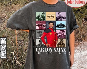 Carlos Sainz The Eras Tour T-Shirt Bootleg Carlos Sainz T-Shirt Vintage Design Grafik T-Shirt 90er Jahre Sweatshirt Geschenk