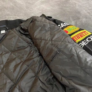 Chaqueta Red Bull Racing, chaqueta de carreras de Fórmula 1 Vintage, chaqueta bomber, chaqueta de carreras, chaqueta de gran tamaño, estilo callejero, ropa de calle de los años 90 imagen 7