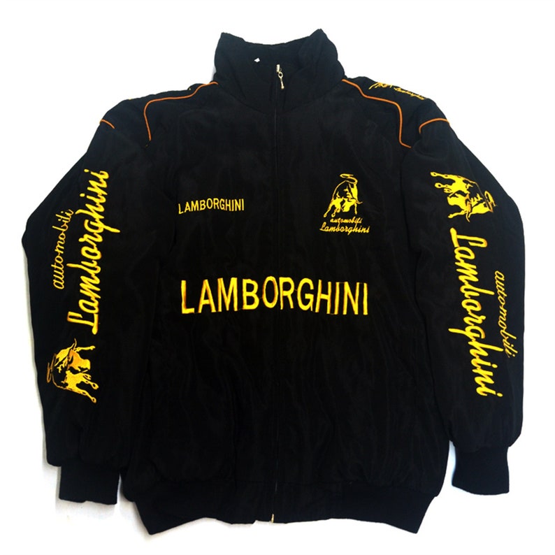 Giacca da corsa Lamborghini F1, giacca bomber da corsa NASCAR Giacca da corsa F1, giacca oversize, street style, streetwear anni '90 immagine 1
