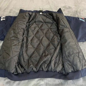 Blaue BMW Vintage Rennjacke Formel 1 Rennjacke Mercedes Vintage Style // Bomberjacke Mode Y2K harajuku Bild 3