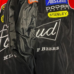 Nascar Budweiser Racing Jacket,NASCAR Racing Bomber Jacket F1,Racing Jacket,Oversized Jacket,Street Style, 90s Streetwear image 8
