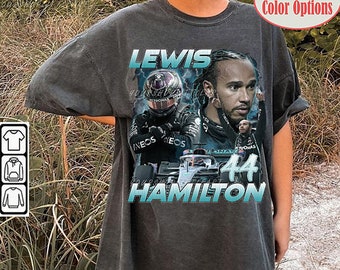 Vintage Racing T-shirt Bootleg par Lewis Hamilton Lewis Hamilton Tee Tee-shirt graphique style rétro des années 1990