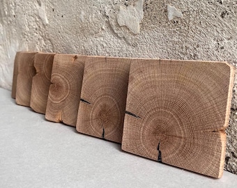Holz Untersetzer Eiche | Tischdekoration | Holz | massiv | | Dekoration | Holzablage | Raclette Untersetzer | Altholz Fachwerkbalken
