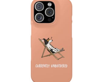 Unbeled Border Collie-telefoonhoesje, minimalistisch hondenliefhebbercadeau