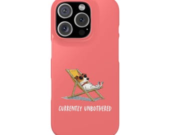 Momenteel niet gestoord Jack Russell-telefoonhoesje, minimalistisch hondenliefhebbercadeau