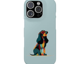 Geometrische retro cocker-spaniël-zonnebril met drukknopen