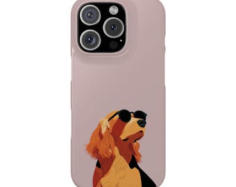 Minimalistisch cocker-spaniël-telefoonhoesje