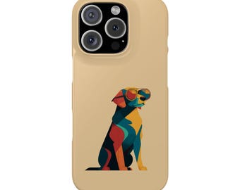 Retro geometrische Golden Retriever-zonnebril met kliksluiting