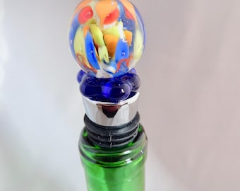 Bouchon de bouteille avec Artisan fait de perles de verre