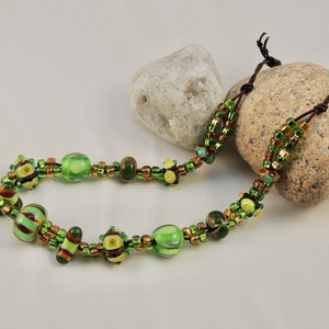 Artisan-made Necklace with Lampwork Glass Beads