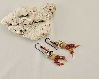 artisan made glass bead earrings