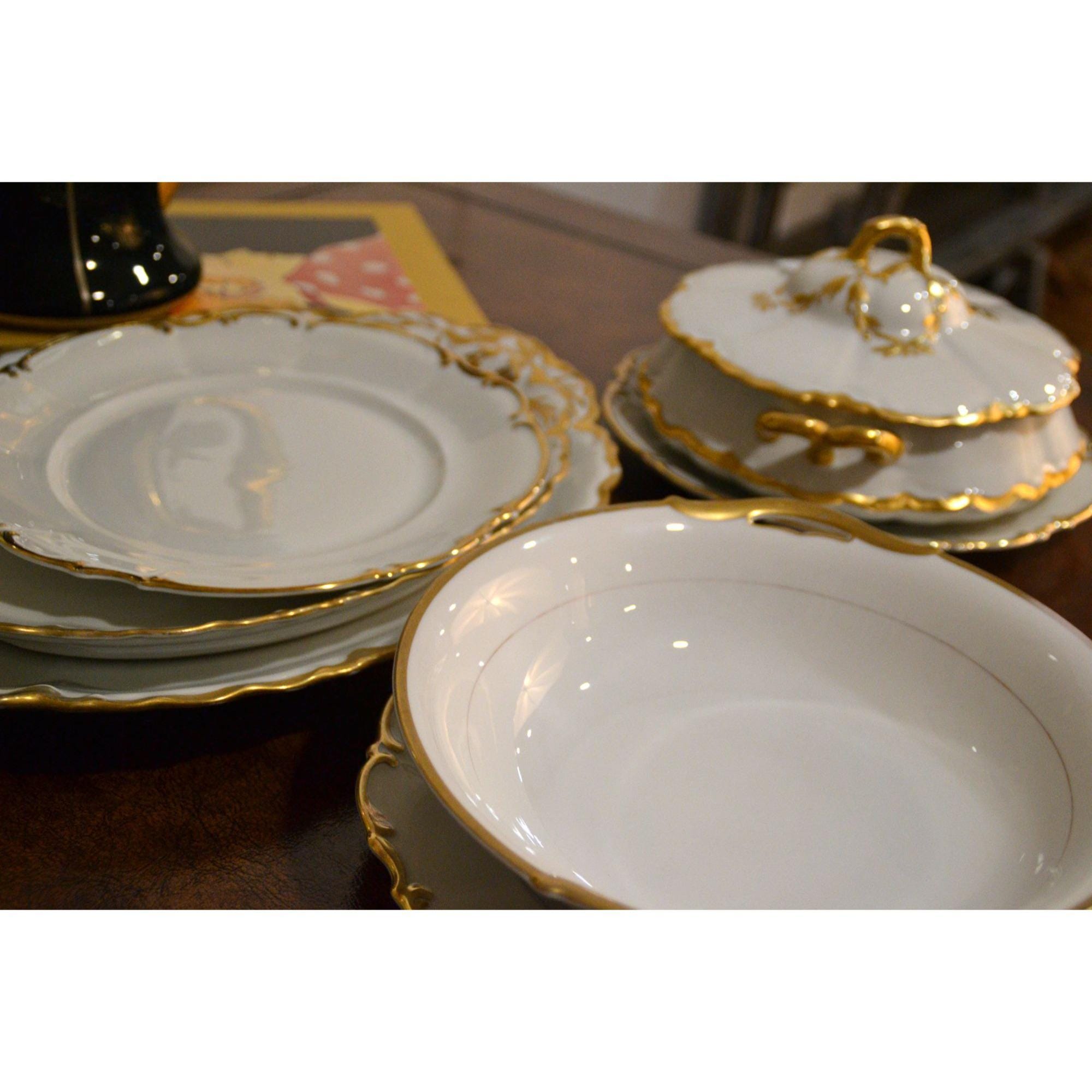 Hutschenreuther 磁器ひよこ 0248006 Antique Hutschenreuther Selb Fine China Service Set White