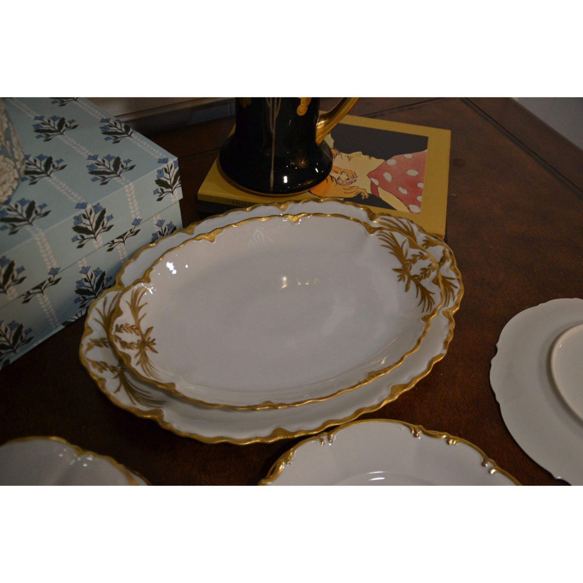 Antique Hutschenreuther Selb Fine China Service Set White