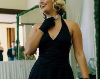 Vintage Hollywood Glam Halter Dress: Marilyn Monroe Costume, Size 12
