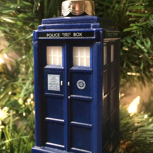 Acrylic Doctor Who Tardis Christmas Ornament | Etsy