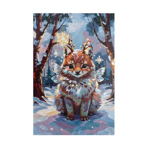 Whimsical Winter Fox Fairy, Adult Jigsaw Puzzle 500 1000 Piece, Gift Idea for Her, Magical Snowy Wonderland Puzzle, Oil Painting Style