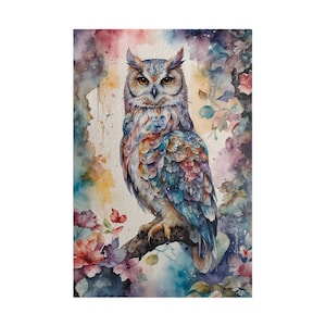 Majestic Owl in Watercolor Jigsaw Puzzle, Puzzle for Adults, 1000 Piece Puzzle, 500 Piece Puzzle Gift for Her, Fun Brain Teaser Game