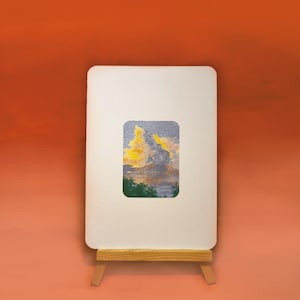 Zonsondergang Wolken - Lucht 3/5 | Träumerische Grukarte met Wolkenmotiv | Graankaart | Kunstkaarten | Sammelkarte