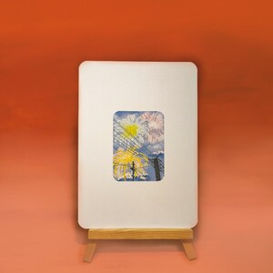 Feux d'artifice - Ciel 5/5 | Träumerische Grußkarte mit Feuerwerkmotiv | Carte routière | Kunst Karte | Sammelkarte