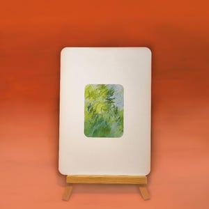 Poisson dans l'étang - Lac 1/5 | Träumerische Grußkarte mit Teichmotiv | Carte routière | Kunst Karte | Sammelkarte