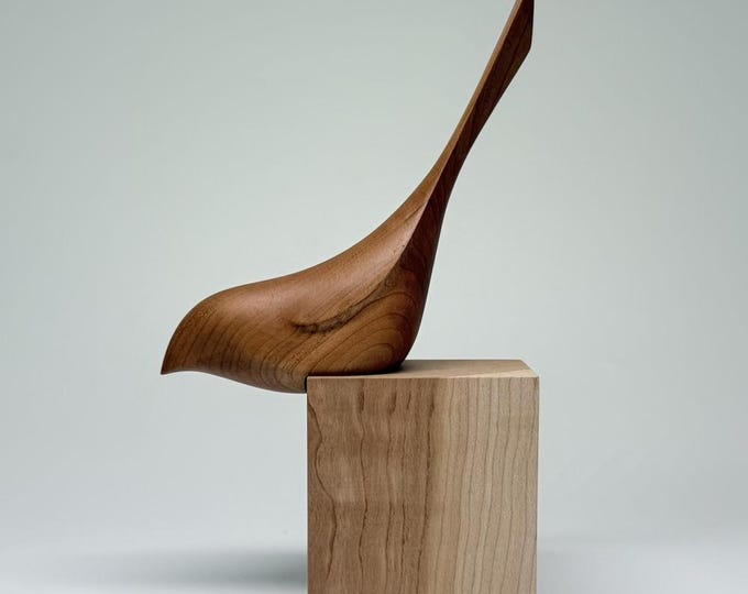 Bird Sculpture - B , Wood Carving, Wooden  Bird  Sculpture, Animal Statue, Wooden crafted