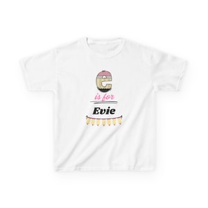 Voorletter en naam terug naar school kinder-T-shirt, gepersonaliseerd kindershirt, aangepaste First Day of School-top, monogram jeugd-T-shirt,
