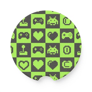 Gamer Soapstone Car Coaster, Video Game Console, Geek Gift
