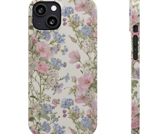Floral Phone Case, Chic Botanical Design, Slim Phone Cover