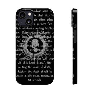 Anime Death Note dünne Handyhülle, Manga Seite 1, Otaku Geschenk, japanisches Anime Zubehör, Anime Handyhülle