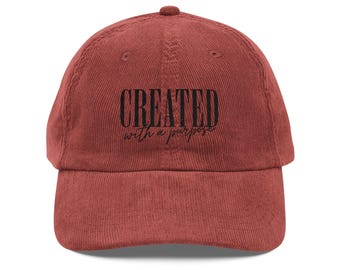 Vintage Corduroy Cap Embroidered