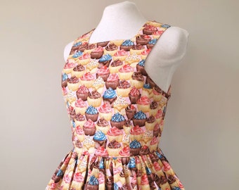 Let Them Eat Cupcake Peplum Top - Dessert Print Clothing, One of a Kind in Size Medium