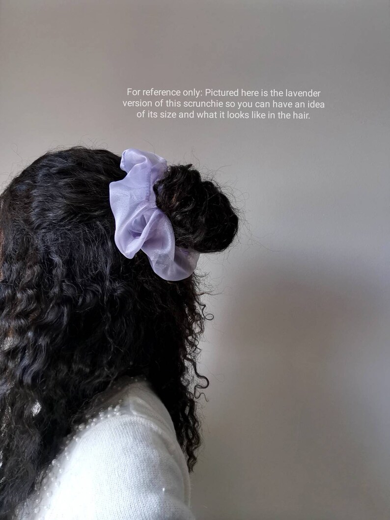 Dove Scrunchie White Organza Sheer Hair Scrunchie, Cute Bridal Hair Accessory, Angelcore Ponytail Holder image 7