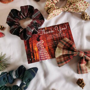 Fall Mystery Bundle Plaid Handmade and Upcycled Fashion and Hair Accessories Surprise Pack image 5