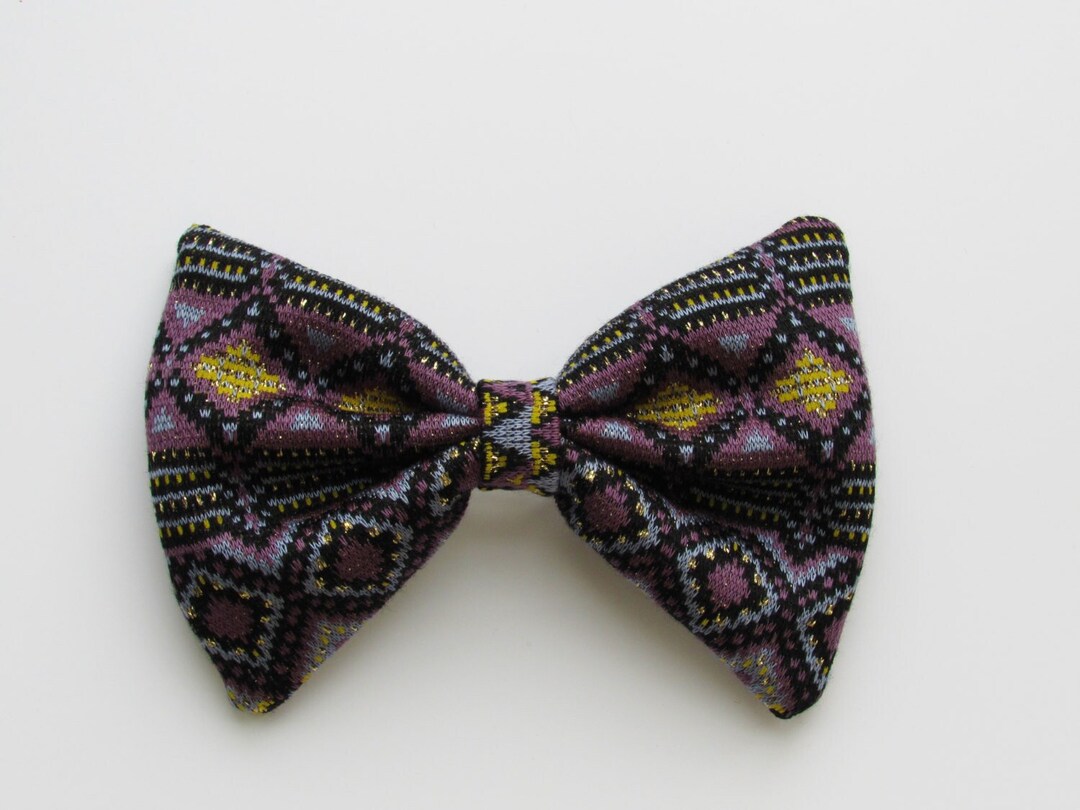 Aztec Sparkle Sweater Hair Bow Lazo de pelo de mujer con barrette ...