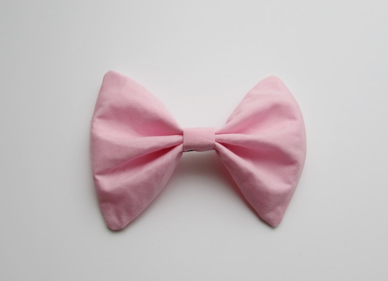 Pastel Pink Hair Bow Women's Hair Bow with French Barrette image 2