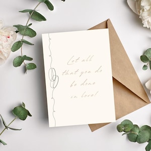 Carte d'alliances imprimable, téléchargement immédiat, carte de mariage, carte pour couple, cadeau de mariage, carte de jeunes mariés, carte de félicitations