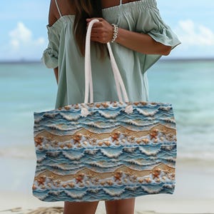 Strand Themen Weekender Tasche Tote Urlaub Reisen Strand Reise Wasser Ufer Flitterwochen