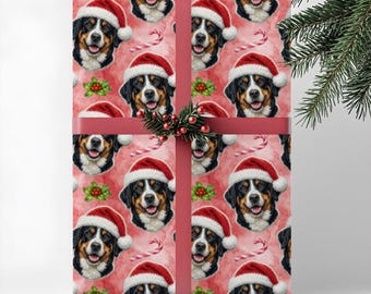 Entlebucher Mountain Dog Gift Wrap, Christmas Wrapping Paper, Premium Pet Breed Holiday Series