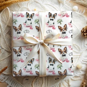 Papillon Carta da regalo per matrimonio Carta da regalo Fidanzamento Amore per sempre Cane