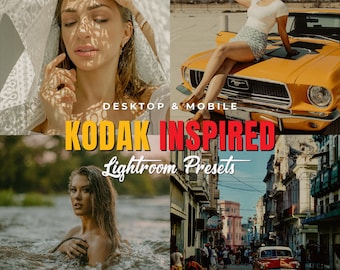 Kodak Film Inspired Lightroom Presets: 60 Vintage Photography Filters (Digital Download)