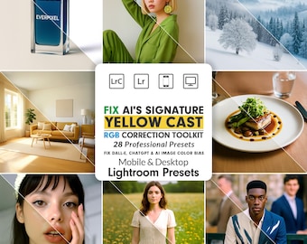 AI Image Color Correction Lightroom Presets | Fix Yellow Cast (Mobile & Desktop)