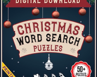 Christmas Word Search Puzzle Book: Holiday Party Game (Digital Download)