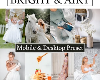 明るく軽やかなLightroomプリセット：クリーンでナチュラルな写真 | Everyday Instagram（モバイル版とデスクトップ版、デジタルダウンロード版）