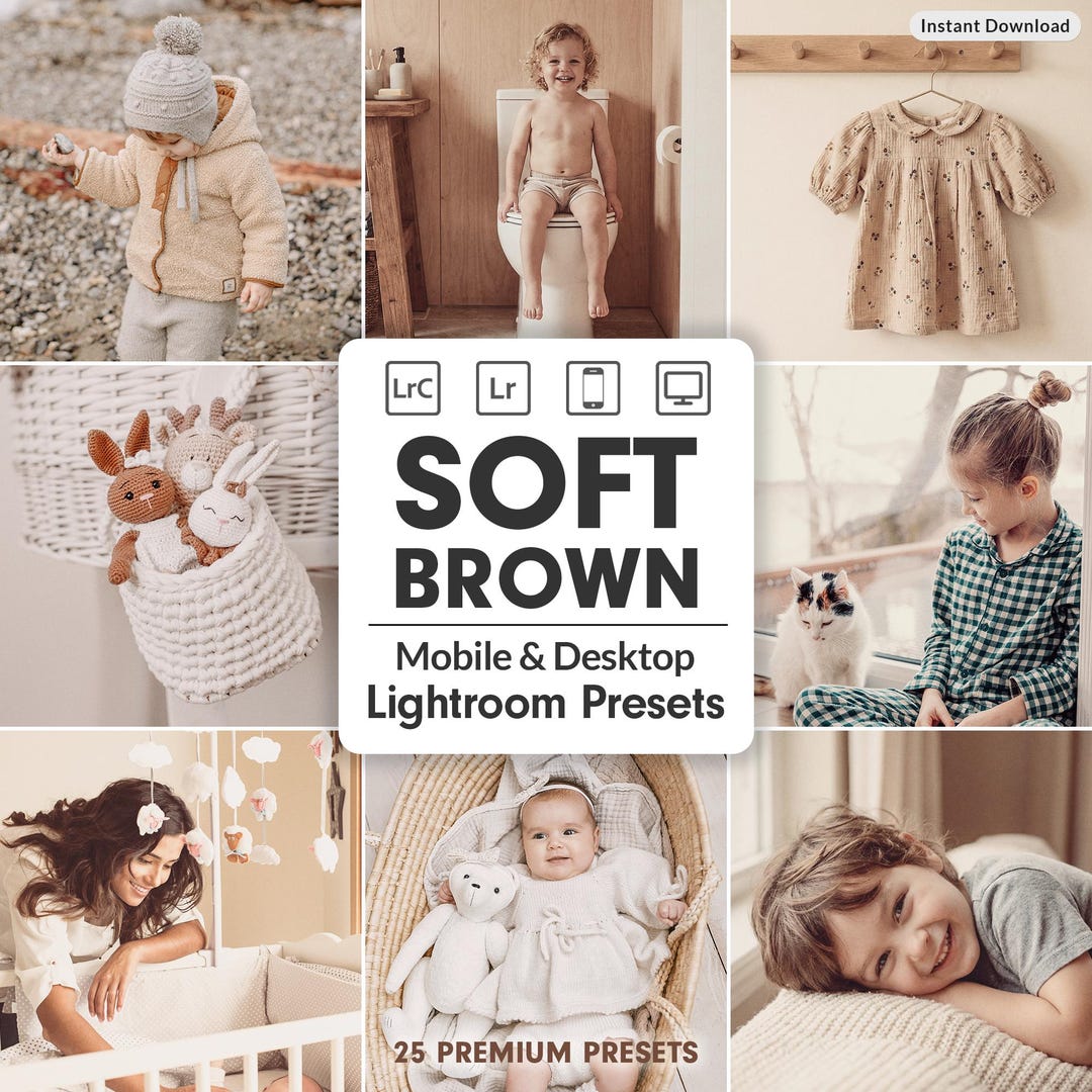 SOFT BROWN Lightroom Presets Mobile Desktop | Newborn Baby Photography ...