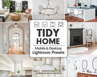 45 TIDY HOME Lightroom プリセット：不動産インテリアプリセット | Clean Home – ホームデコレーションプリセット | モバイルとデスクトップ