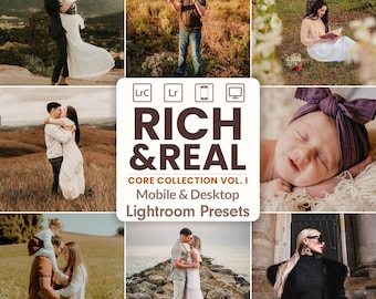 Vibrant Bold Colorful Lightroom Presets: Rich & Real 15 Wedding Family Baby (Mobile Desktop)