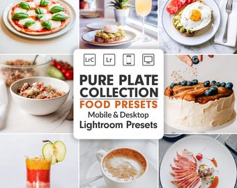 Bright Food Lightroom Presets : Mobile & Desktop Blogger Filters | Instagram Recipe Photo Editing Preset Bundle
